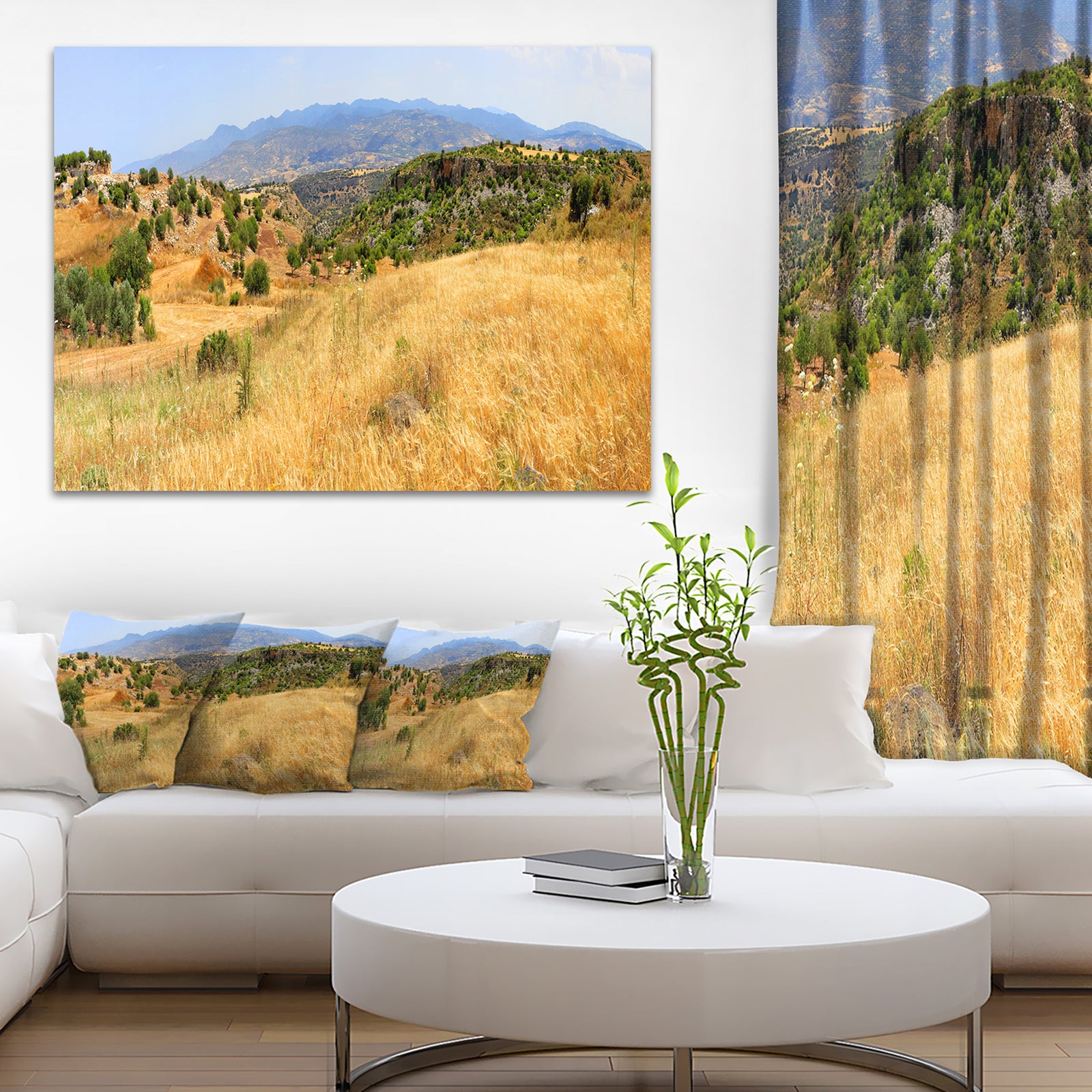 Cyprus Landscape Panoramic View - Landscape Art Print Canvas