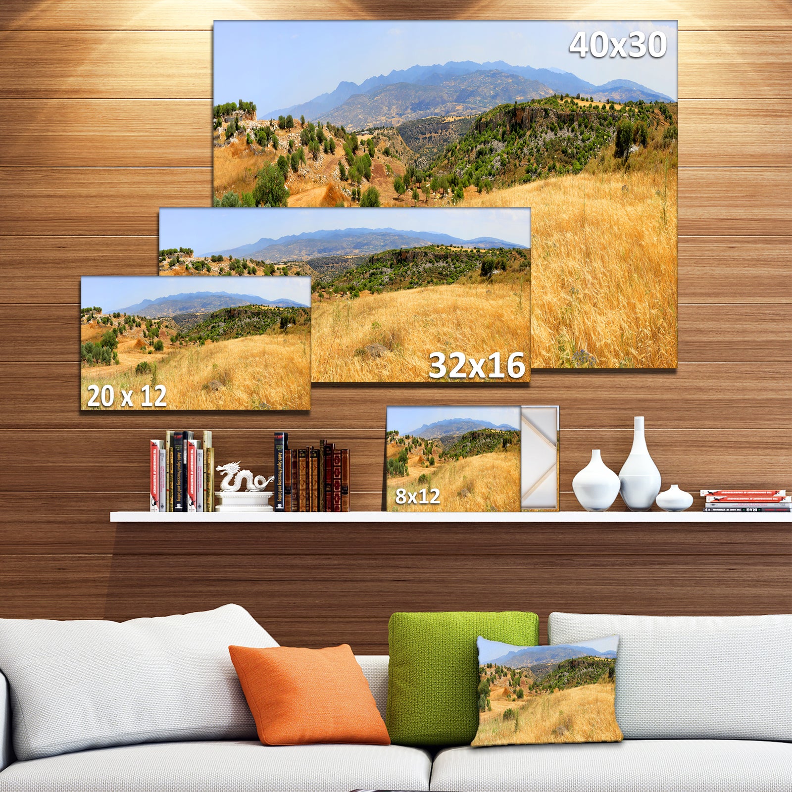 Cyprus Landscape Panoramic View - Landscape Art Print Canvas
