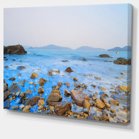 Stony Port Shelter Beach Hong Kong - Large Seashore Canvas Print