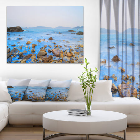 Stony Port Shelter Beach Hong Kong - Large Seashore Canvas Print