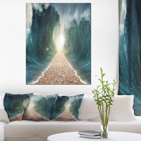 Pathway through the Parted Seas - Large Seashore Canvas Print