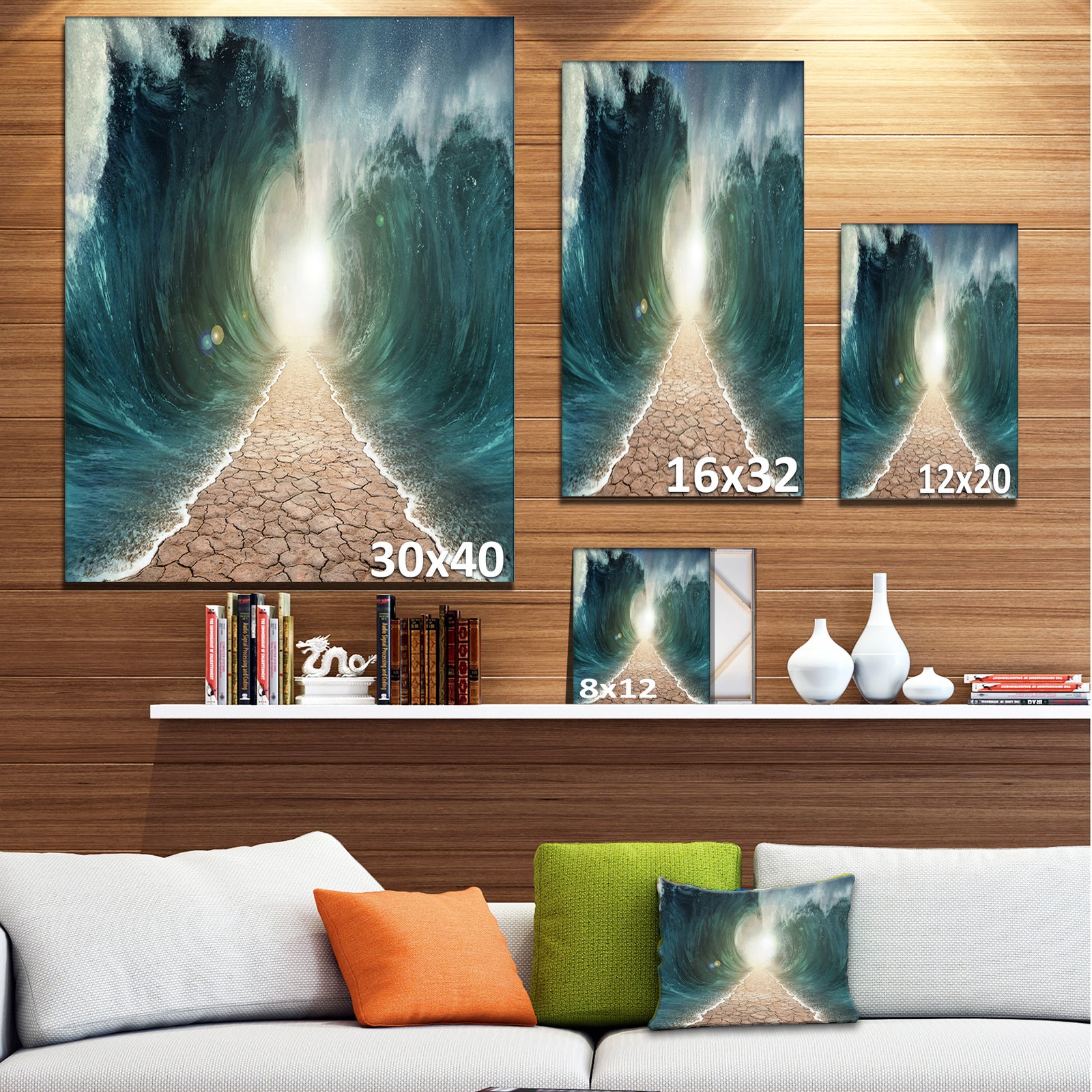 Pathway through the Parted Seas - Large Seashore Canvas Print
