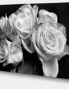 Bunch of Roses Black and White - Floral Canvas Art Print
