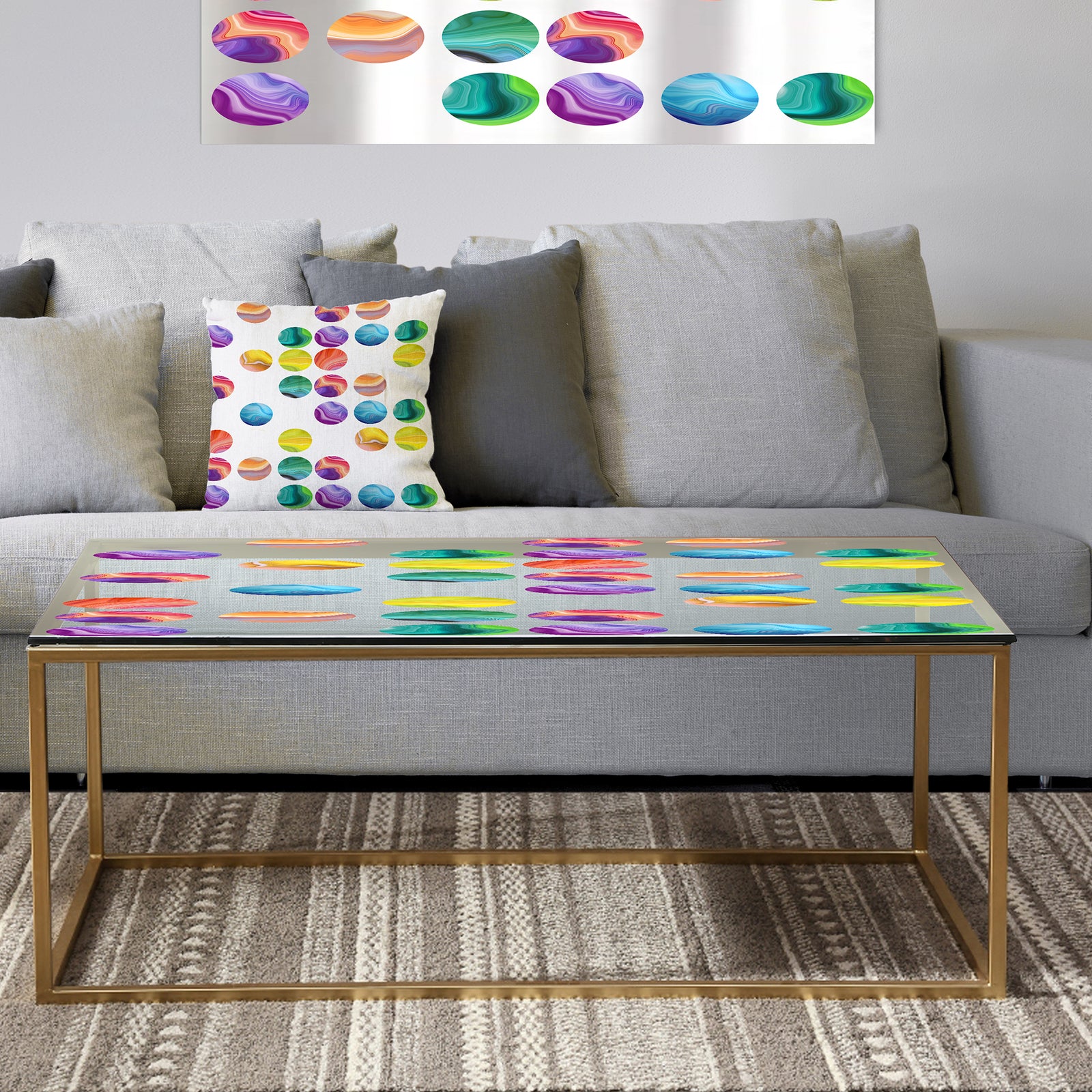 Circular Dance 1 - Metal Modern Coffee Table