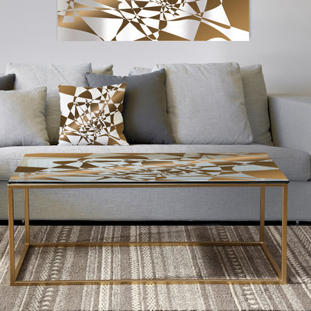Copper Spruce 1 - Metal Modern Coffee Table