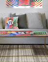 Multicolored Love and Circles - Metal Modern Coffee Table