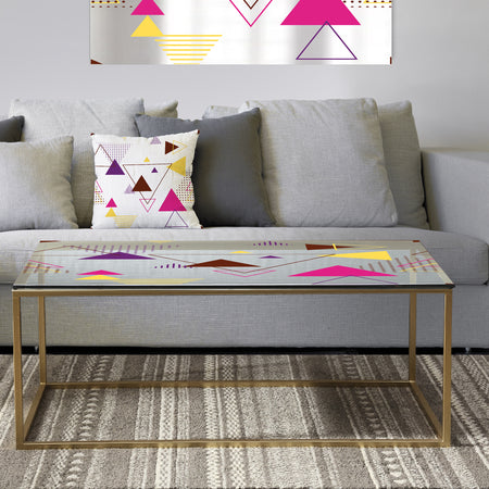 Triangular Spacy Spheres 2 - Metal Modern Coffee Table
