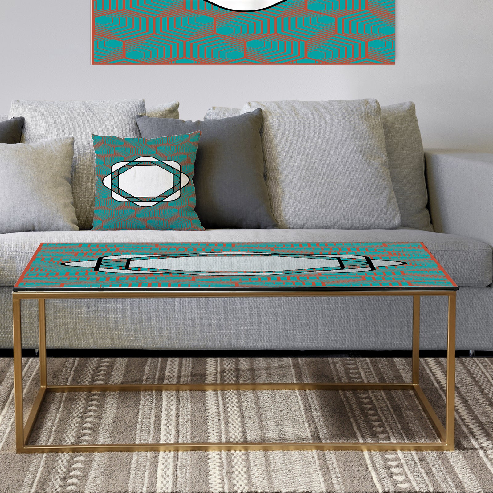 Monochrome Hipster Fashion Design - Metal Modern Coffee Table