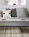 Extravagant Burgandy Waves - Metal Modern Coffee Table