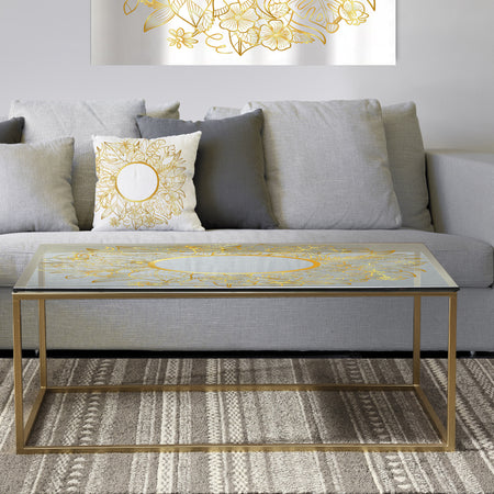 Capital Gold Botanical Bliss 2 - Metal Glam Coffee Table
