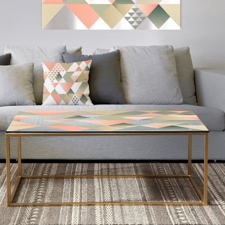 Tropical Mood Pink 1 - Metal Modern Coffee Table