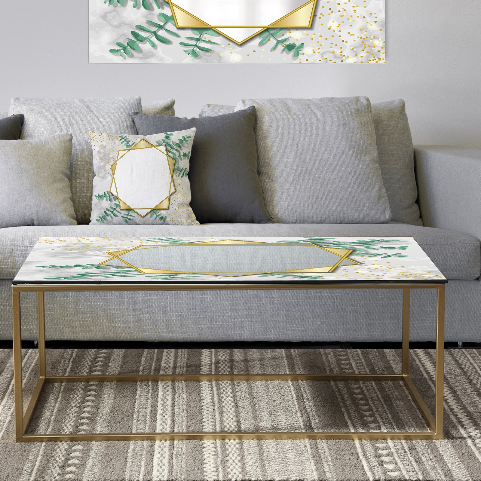 Glamorous Eucalyptus Tree - Metal Glam Coffee Table