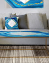 Marbled Blue 1 - Metal Glam Coffee Table