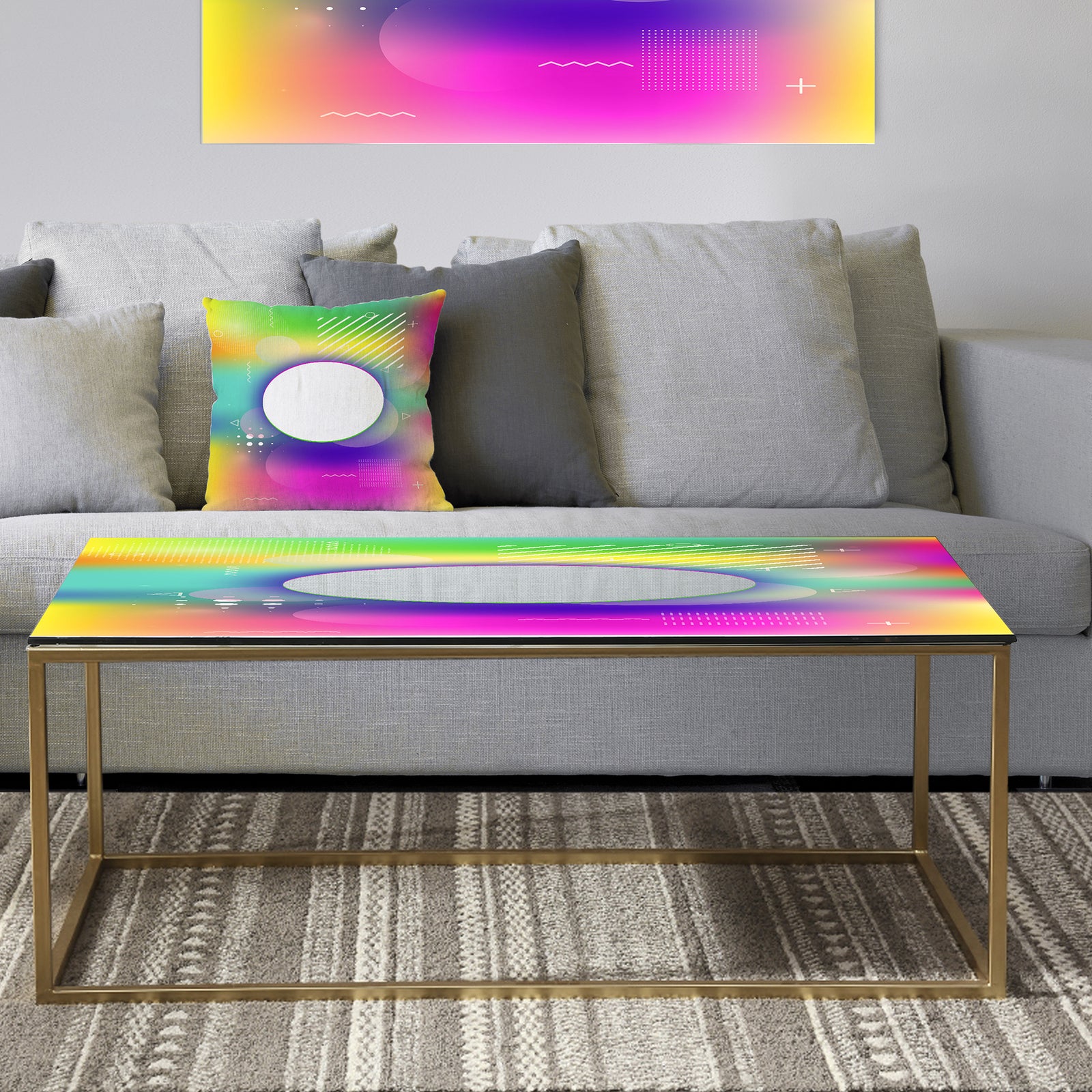 Spacy Dimensions 1 - Metal Modern Coffee Table