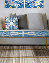 Blue Tiles - Metal Bohemian & Eclectic Coffee Table