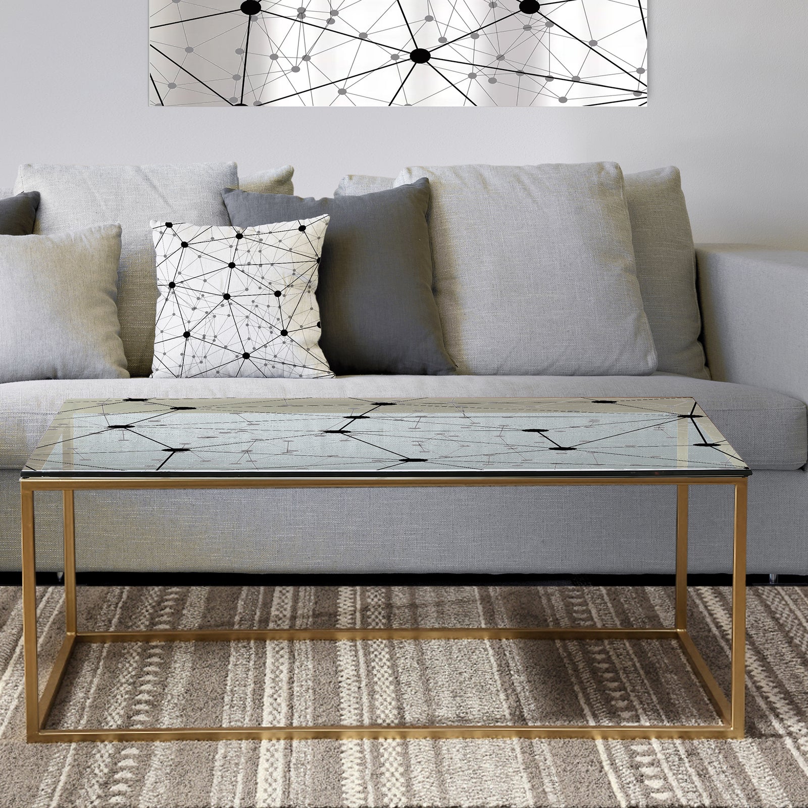 Circular Web 3 - Metal Modern Coffee Table
