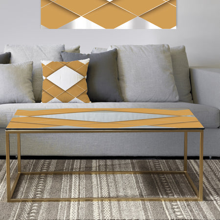 Flipped Squares - Metal Modern Coffee Table