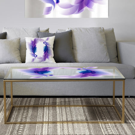 Purple Feathers - Metal Bohemian & Eclectic Coffee Table
