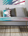 Blue Pink and Red Swirls - Metal Modern Coffee Table