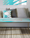 Blue Splashes and Red Circles - Metal Modern Coffee Table