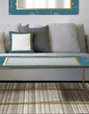 Blue and Gold - Metal Modern Coffee Table
