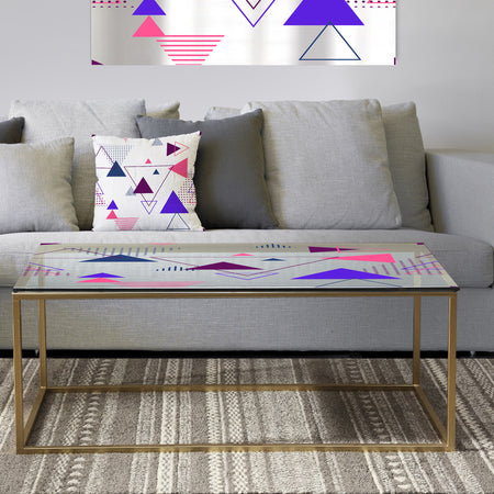 Triangular Spacy Spheres 5 - Metal Modern Coffee Table