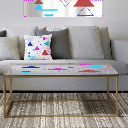 Triangular Spacy Spheres 6 - Metal Modern Coffee Table