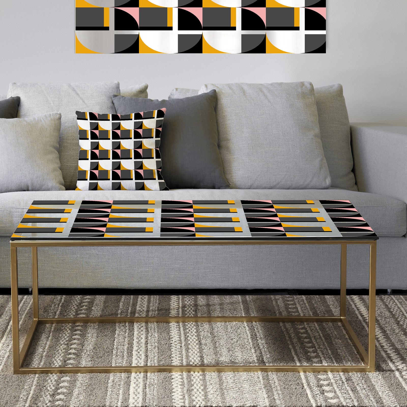 Circular Dance 12 - Metal Modern Coffee Table