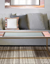 Gold and Pink Frame - Metal Mid-Century Modern Coffee Table