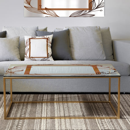 Golden Flowers - Metal Glam Coffee Table