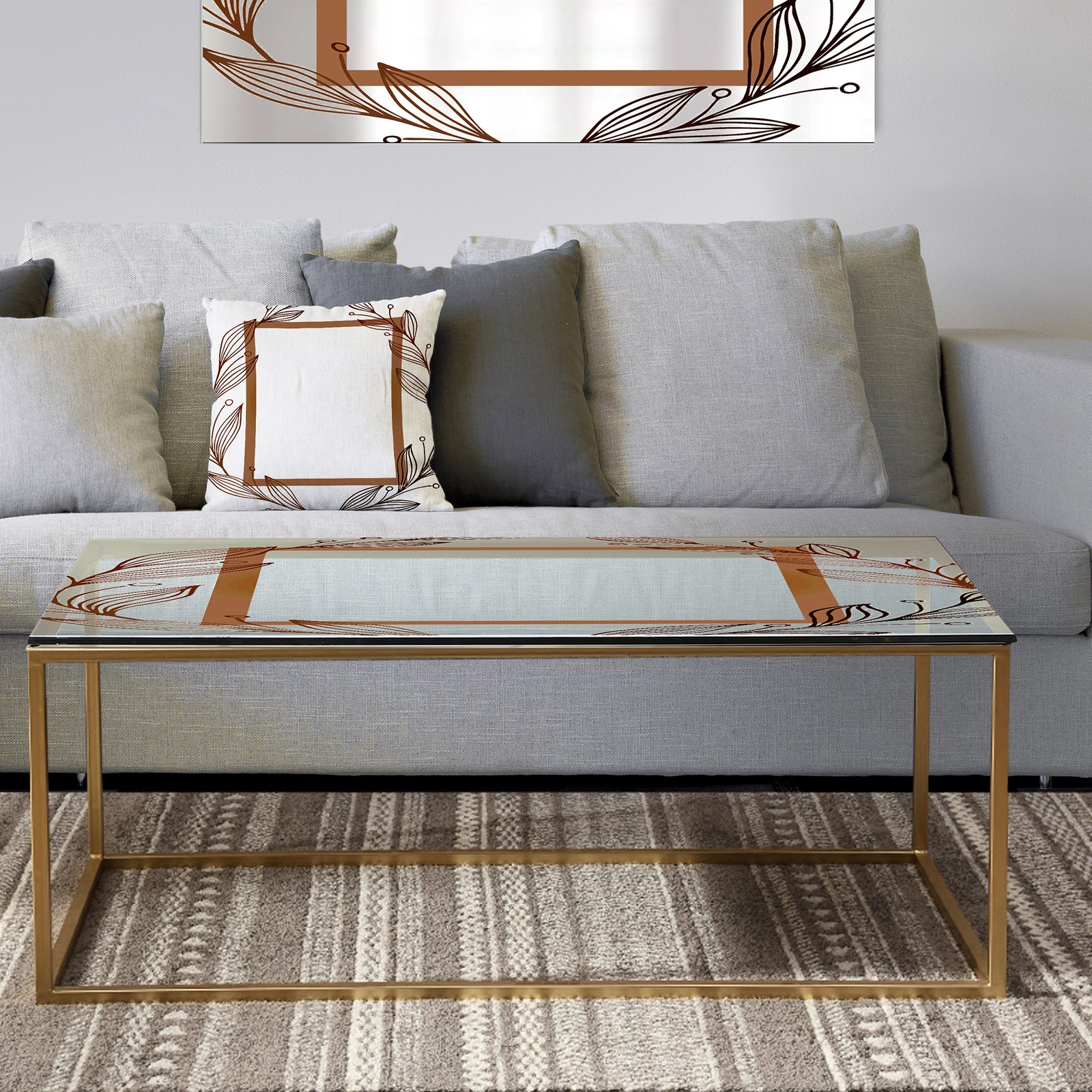 Golden Flowers - Metal Glam Coffee Table