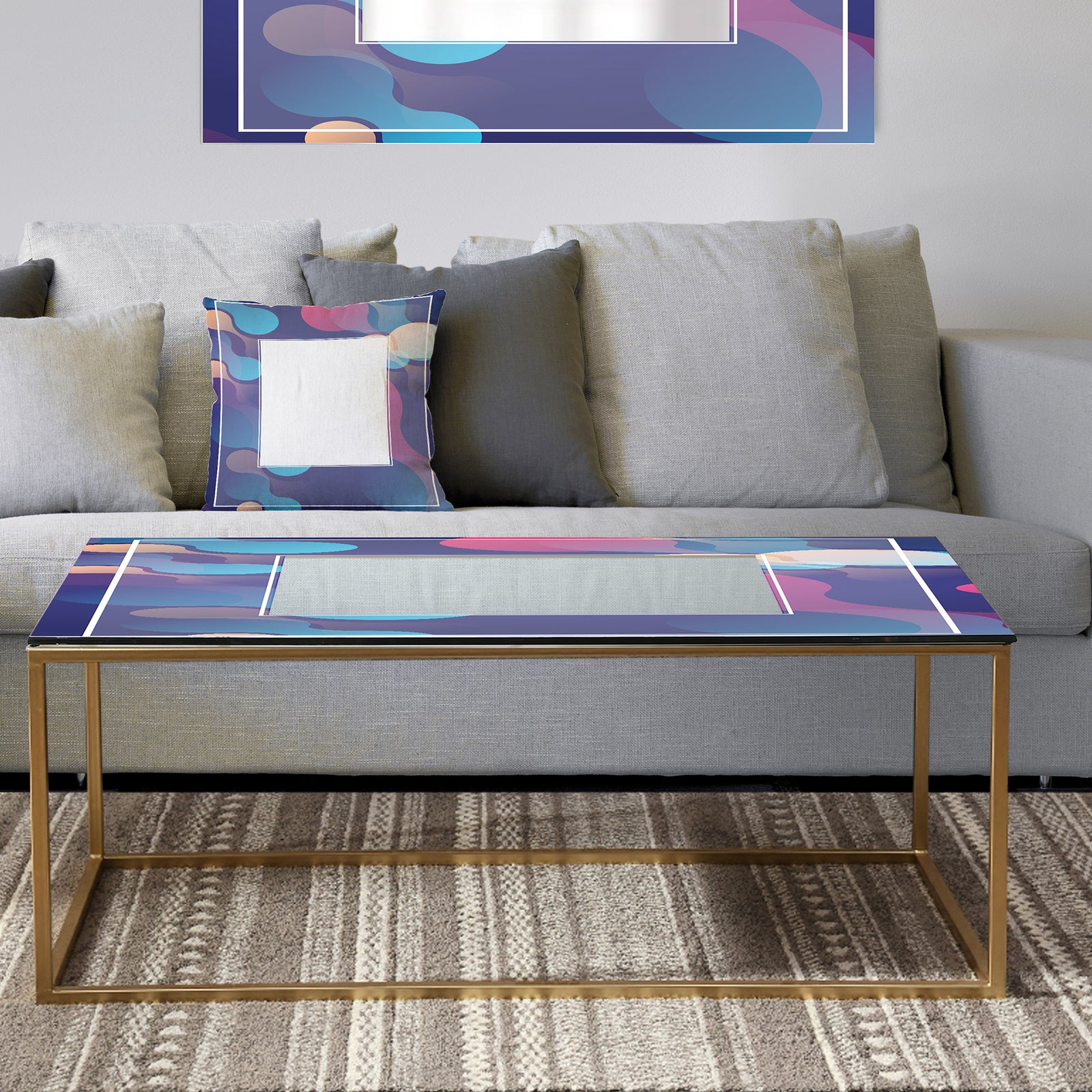 Lava Reunion - Metal Mid-Century Modern Coffee Table