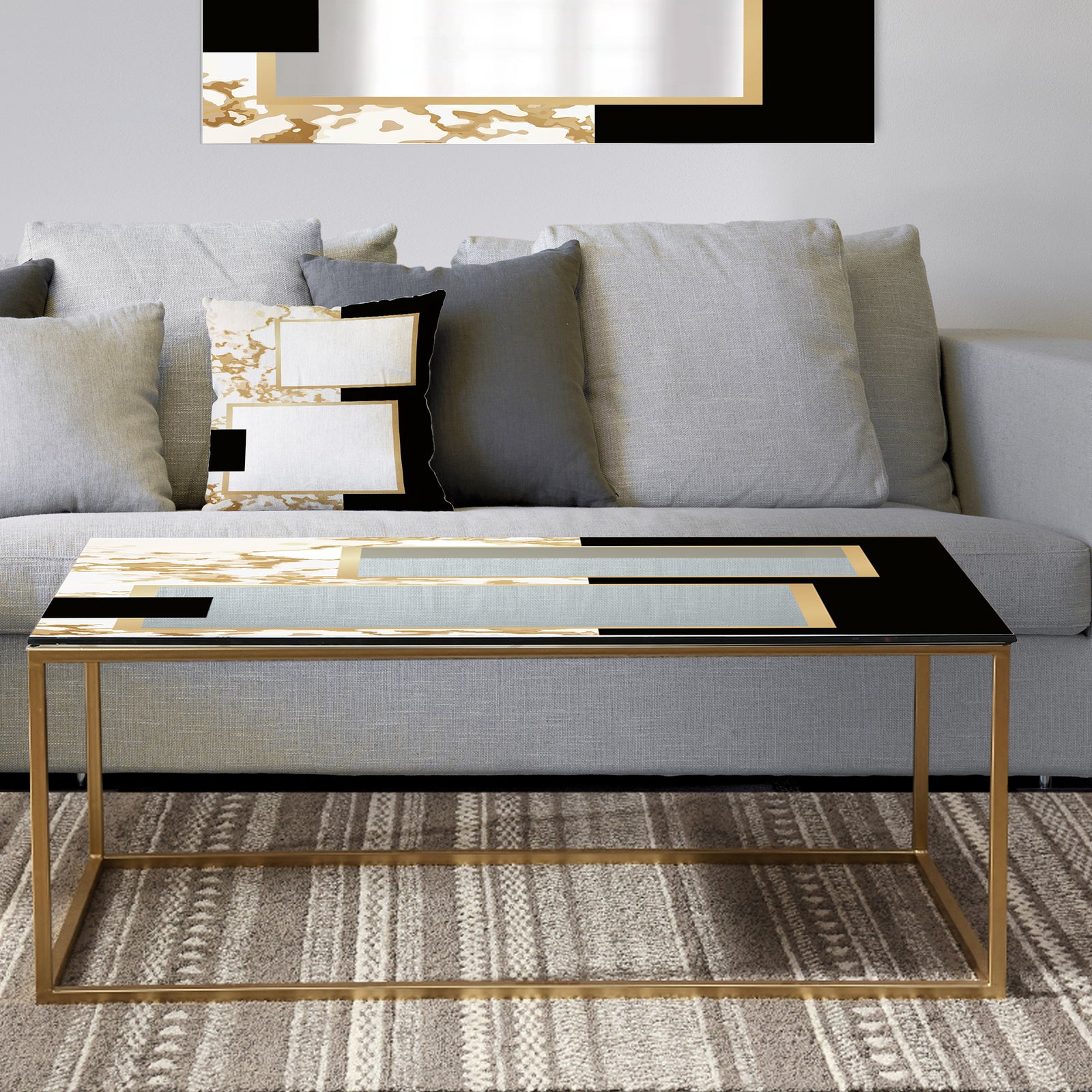 Marbled Marvelous 4 - Metal Glam Coffee Table