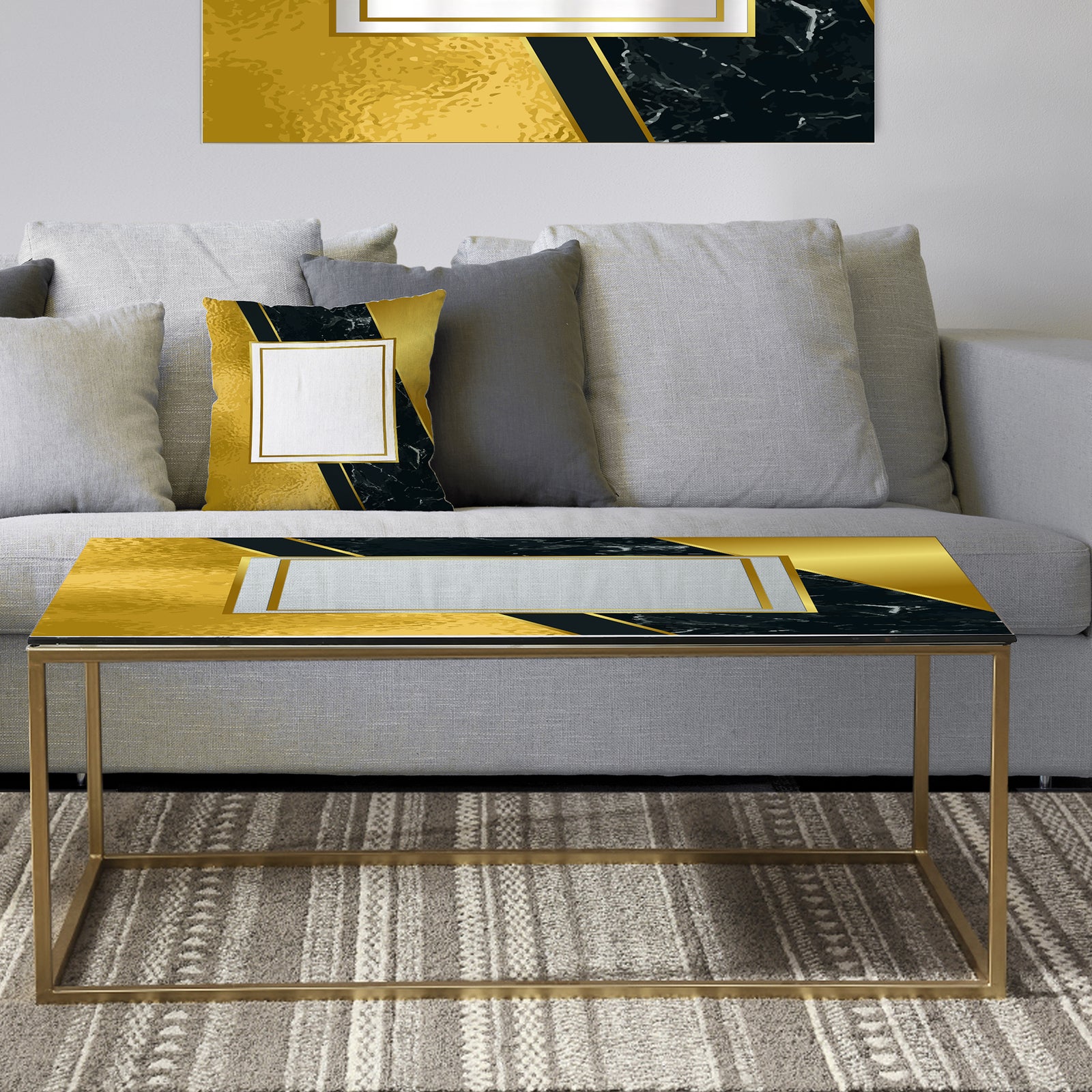 Marbled Marvelous 6 - Metal Glam Coffee Table
