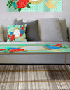 Chinese Style With Peony - Metal Mid-Century Modern Coffee Table