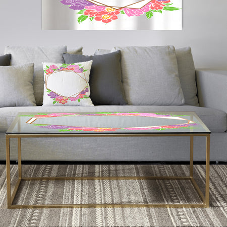 Efflorescent Gold Simple 5 - Metal Traditional Coffee Table