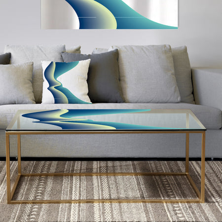Nebulous Waves 9 - Metal Modern Coffee Table