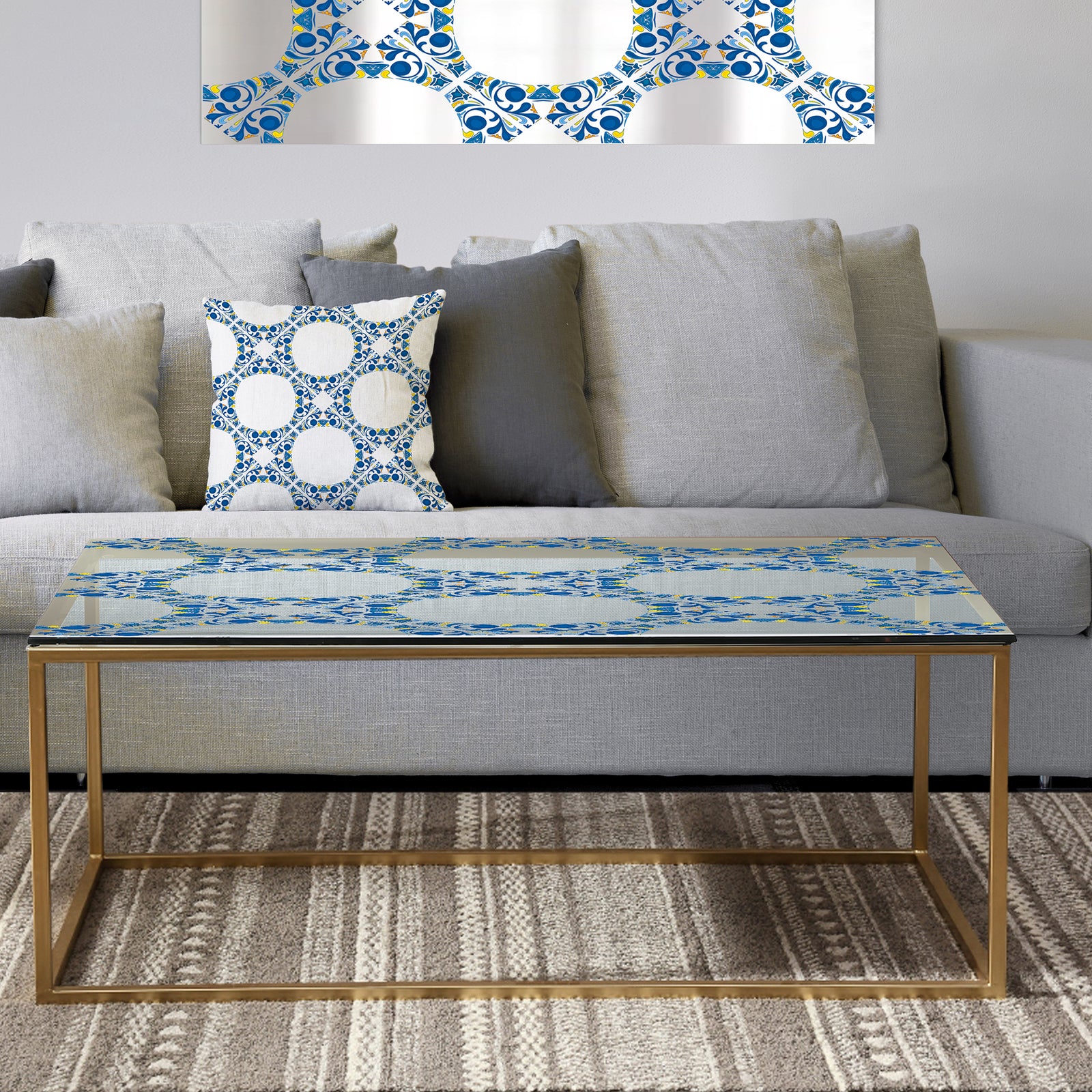 Circular Rhythm 5 - Metal Mid-Century Modern Coffee Table