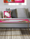 Fuschia Border and Flowers - Metal Mid-Century Modern Coffee Table