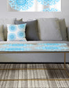 Circular Geometric In Blue - Metal Glam Coffee Table