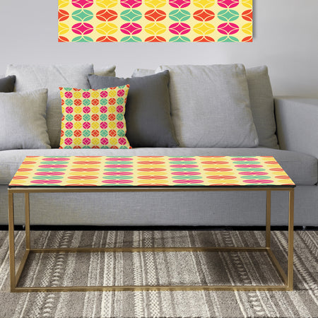 Retro Circular Pattern VII - Metal Glam Coffee Table