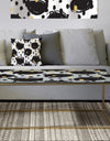 Monochrome Geometric Pattern V - Metal Glam Coffee Table
