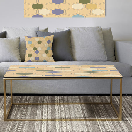 Retro Hexagon PatternX - Metal Glam Coffee Table