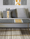 Vertical Retro Geometrical Pattern I - Metal Glam Coffee Table