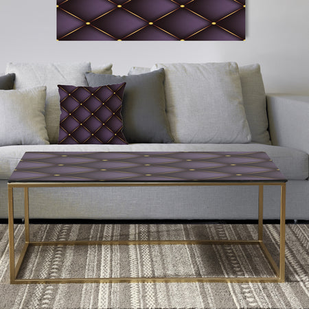 Quilted pattern - Metal Glam Coffee Table