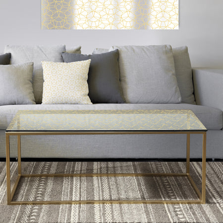 Abstract Geometrical - Metal Glam Coffee Table