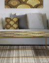 Golden Circular Pattern I - Metal Glam Coffee Table