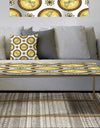 Gold and browne pattern with gradient vintage circles - Metal Glam Coffee Table