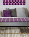 Retro Circular Purple and Yellow Pattern - Metal Glam Coffee Table