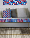 Blue, Red & White Polka Dots - Metal Glam Coffee Table